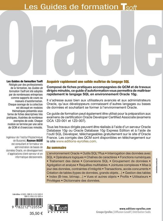 Produktbild: SQL pour Oracle 10g