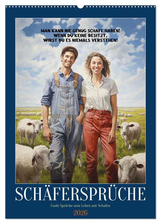Produktbild: Sch&auml;ferspr&uuml;che (Wandkalender 2026 DIN A2 hoch), CALVENDO Monatskalender