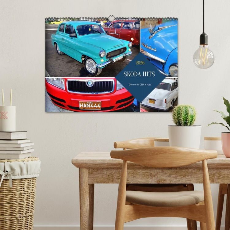 Produktbild: SKODA HITS - Oldtimer der CSSR in Kuba (Wandkalender 2026 DIN A3 quer), CALVENDO Monatskalender