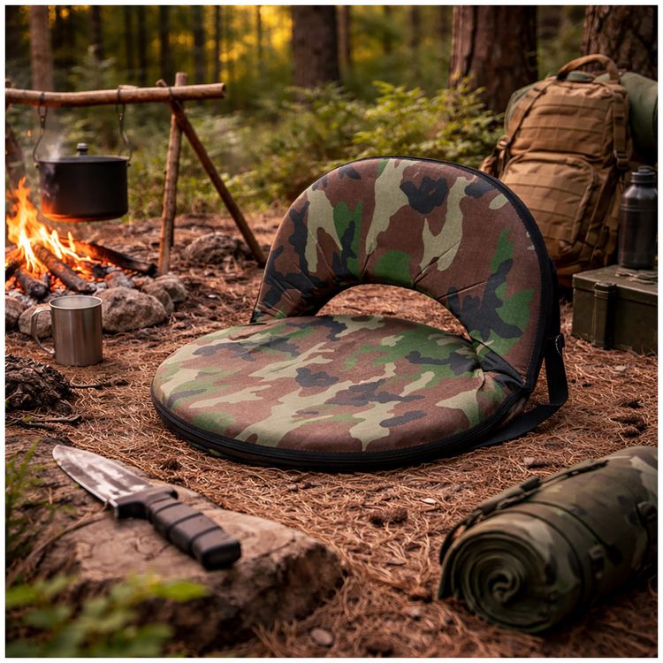 Produktbild: HTI-Living Bodensessel Camouflage Verstellbar Bodenstuhl Tarnmuster bis 150 kg