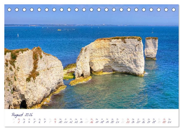 Produktbild: Jurassic K&uuml;ste - S&uuml;dengland (Tischkalender 2026 DIN A5 quer), CALVENDO Monatskalender