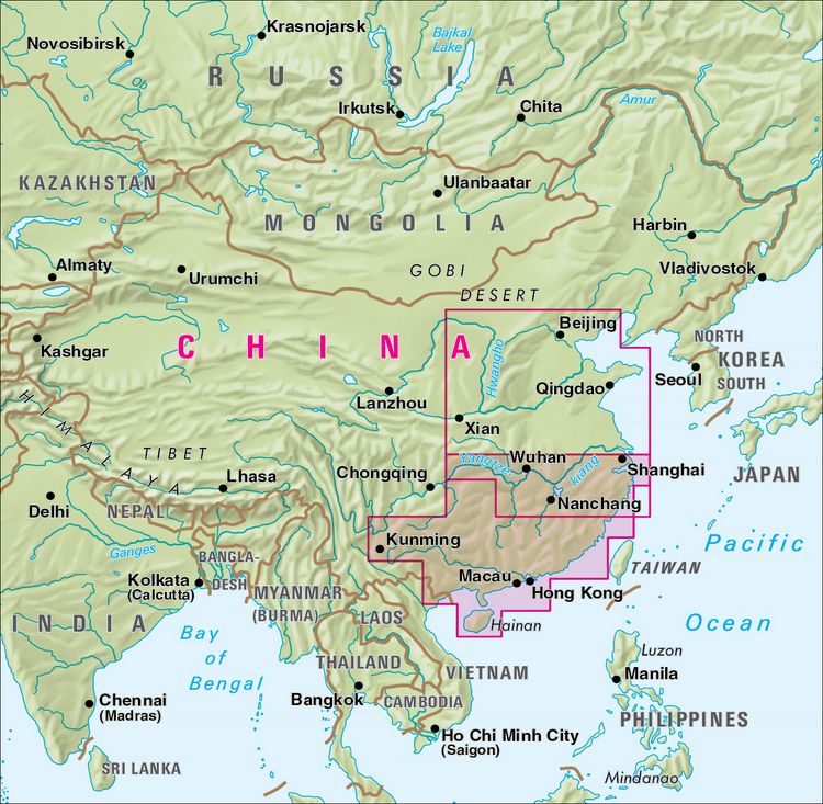 Produktbild: Nelles Map China: South 1:1 750 000
