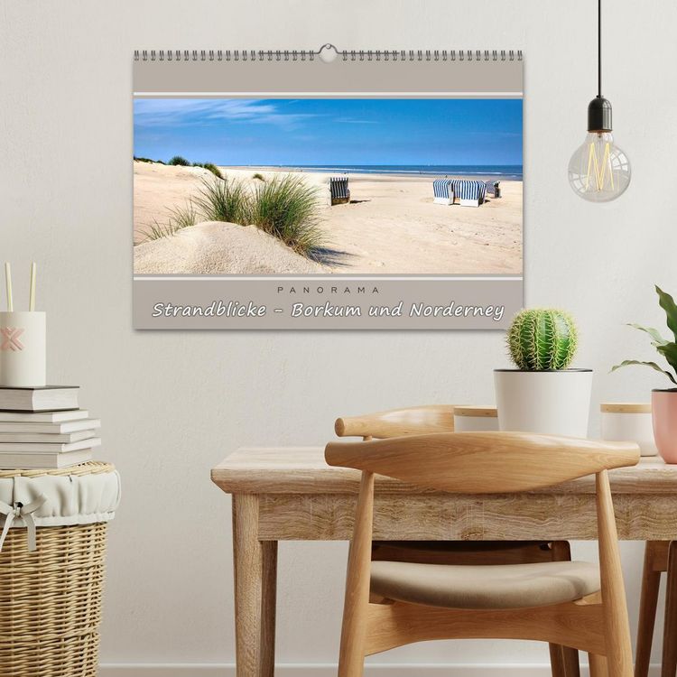 Produktbild: Strandblicke Borkum und Norderney (Wandkalender 2026 DIN A3 quer), CALVENDO Monatskalender