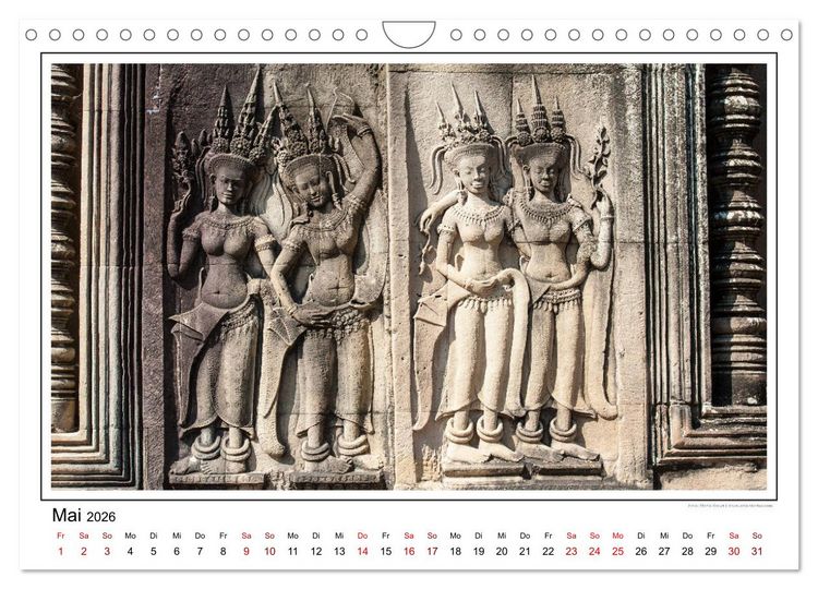Produktbild: ANGKOR - IM REICH DER KHMER (Wandkalender 2026 DIN A4 quer), CALVENDO Monatskalender