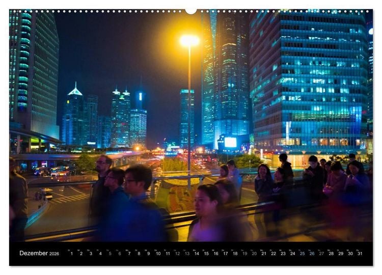 Produktbild: SHANGHAI - ohne Filter (Wandkalender 2026 DIN A2 quer), CALVENDO Monatskalender