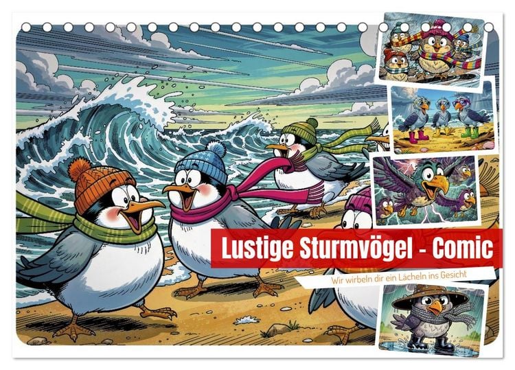 Produktbild: Lustige Sturmv&ouml;gel - Comic (Tischkalender 2027 DIN A5 quer), CALVENDO Monatskalender