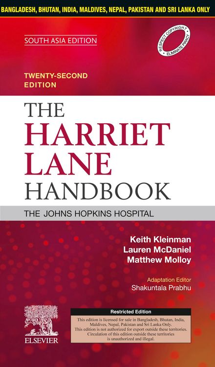 Produktbild: The Harriet Lane Handbook, 22 Edition: South Asia Edition - E-Book
