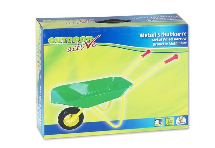 Produktbild: Outdoor Active Schubkarre Metall grün/gelb
