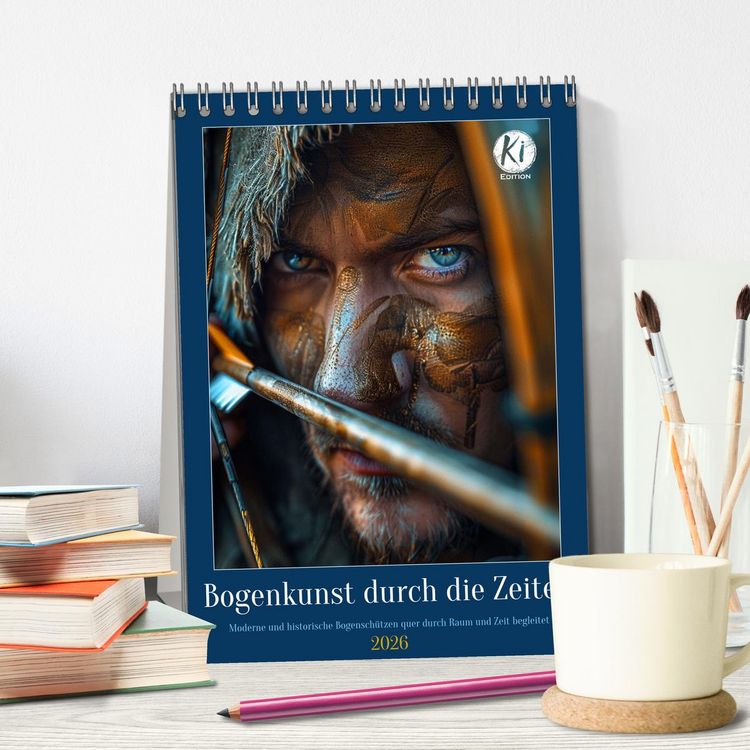 Produktbild: Bogenkunst durch die Zeiten (Tischkalender 2026 DIN A5 hoch), CALVENDO Monatskalender