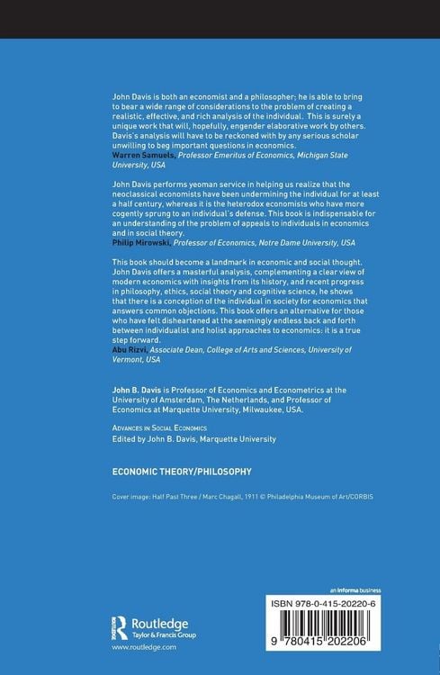 Produktbild: The Theory of the Individual in Economics