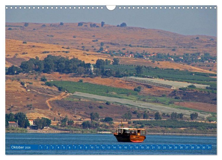 Produktbild: See Genezareth und Jordan-Fluss. Orte der Bibel (Wandkalender 2026 DIN A3 quer), CALVENDO Monatskalender