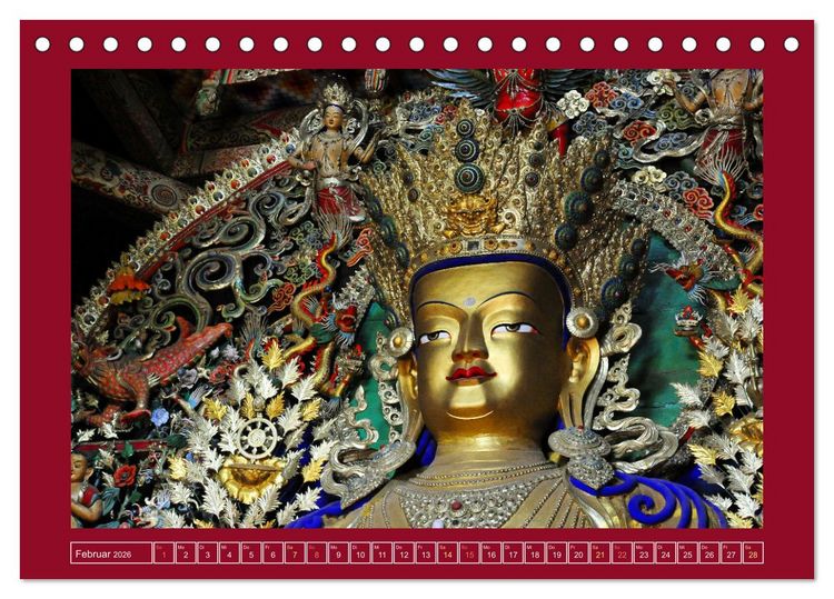 Produktbild: Buddhas & Bhodisattvas (Tischkalender 2026 DIN A5 quer), CALVENDO Monatskalender