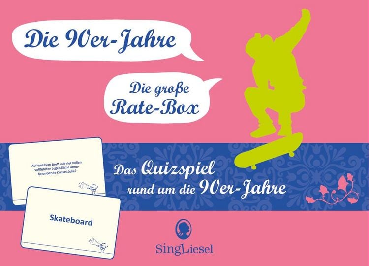 Produktbild: Das gro&szlig;e 90er-Jahre-Quiz. Das Spiel f&uuml;r Senioren rund um die 90er Jahre. Spiele-Box mit 100 Karten