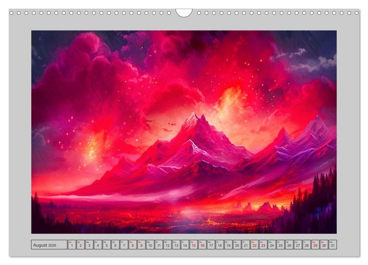 Produktbild: Tr&auml;umereien in Rot (Wandkalender 2026 DIN A3 quer), CALVENDO Monatskalender