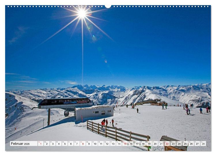Produktbild: Gr&uuml;&szlig;e aus Saalbach (Wandkalender 2026 DIN A2 quer), CALVENDO Monatskalender