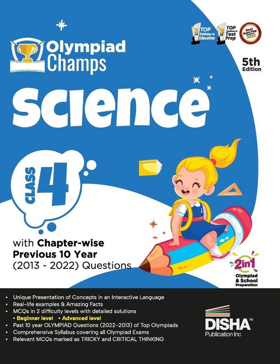 Produktbild: Olympiad Champs Science Class 4 with Chapter-wise Previous 10 Year (2013 - 2022) Questions 5th Edition | Complete Prep Guide with Theory, PYQs, Past & Practice Exercise |