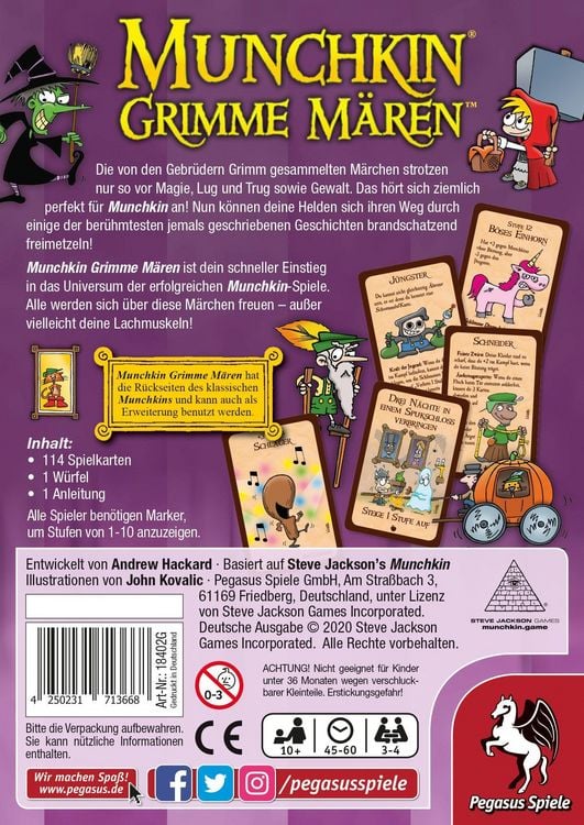 Produktbild: Pegasus - Munchkin, Grimme M&auml;ren,