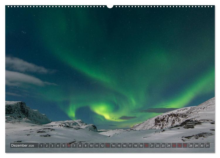 Produktbild: Nordlichter Europas (hochwertiger Premium Wandkalender 2026 DIN A2 quer), Kunstdruck in Hochglanz