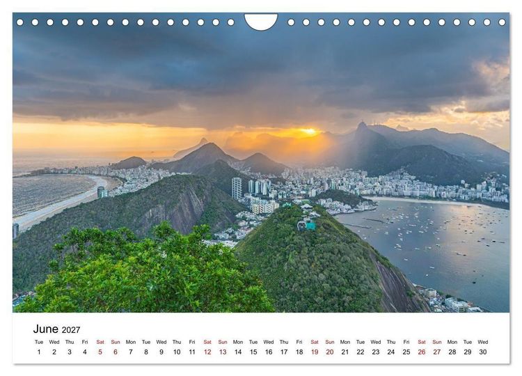 Produktbild: RIO DE JANEIRO Contrasts. Colors. Light. (Wall Calendar 2027 DIN A4 landscape), CALVENDO 12 Month Wall Calendar