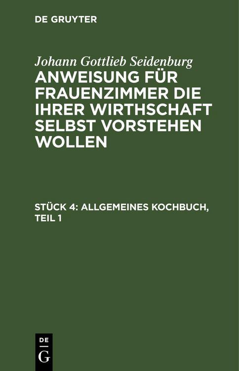 Produktbild: Allgemeines Kochbuch, Teil 1