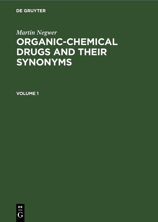 Produktbild: Organic-chemical drugs and their synonyms. Volume 1