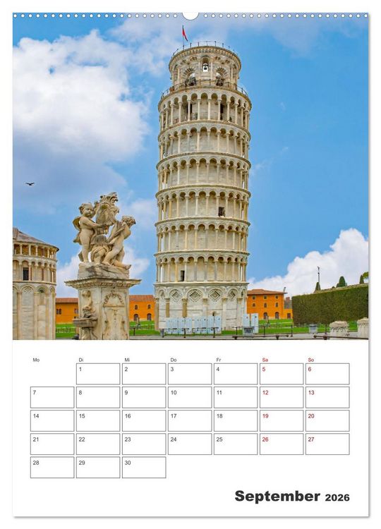 Produktbild: Pisa - Reiseplaner (hochwertiger Premium Wandkalender 2026 DIN A2 hoch), Kunstdruck in Hochglanz