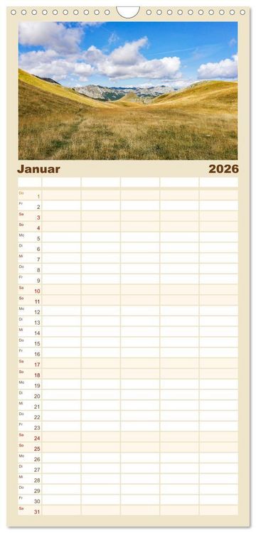 Produktbild: Familienplaner 2026 - Sutjeska-Nationalpark mit 5 Spalten (Wandkalender, 21 x 45 cm) CALVENDO
