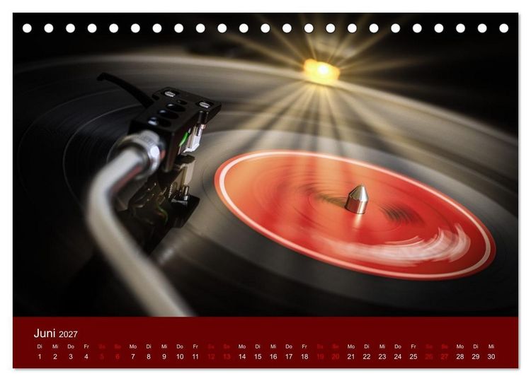 Produktbild: Vinyl im Fokus (Tischkalender 2027 DIN A5 quer), CALVENDO Monatskalender