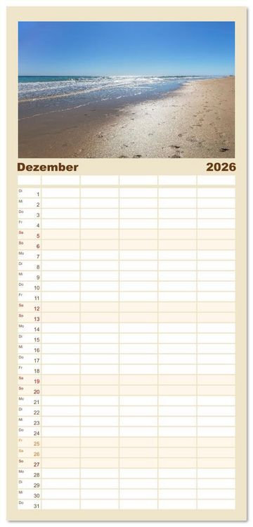Produktbild: Familienplaner 2026 - Fuerteventura - W&uuml;stenzauber und Meeresrauschen mit 5 Spalten (Wandkalender, 21 x 45 cm) CALVENDO