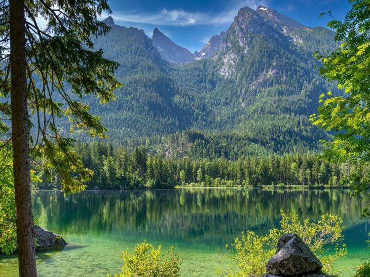 Produktbild: CALVENDO Puzzle Magischer Moment am Hintersee | 1000 Teile Lege-Gr&ouml;&szlig;e 64x48cm Foto-Puzzle f&uuml;r gl&uuml;ckliche Stunden