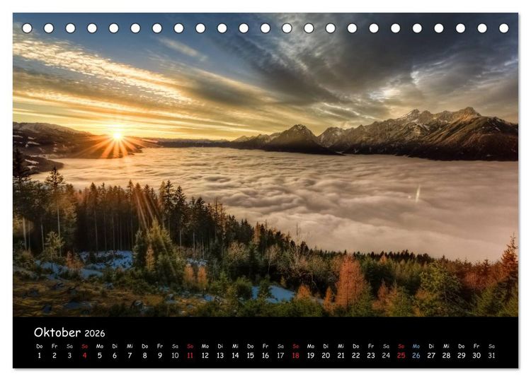 Produktbild: Tiroler Stimmungen (Tischkalender 2026 DIN A5 quer), CALVENDO Monatskalender