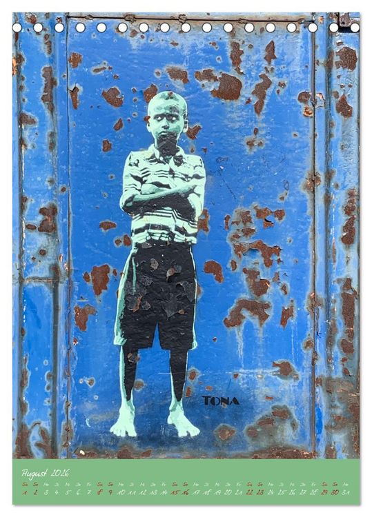 Produktbild: LOVE HAMBURG - STREET ART (Tischkalender 2026 DIN A5 hoch), CALVENDO Monatskalender