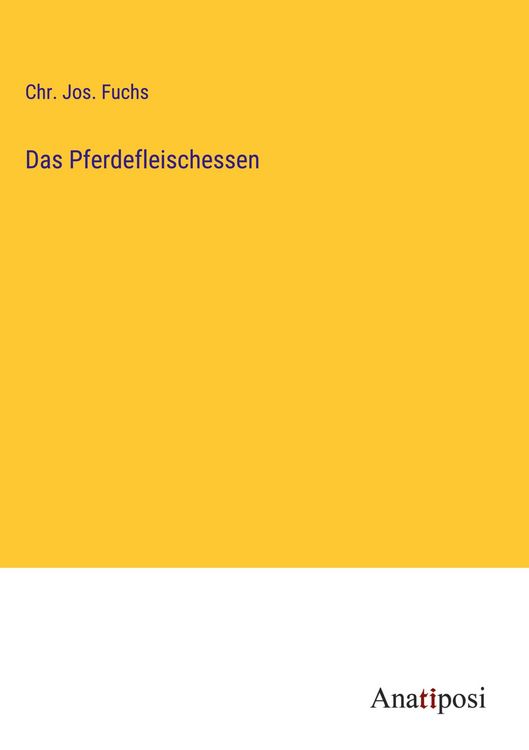 Produktbild: Das Pferdefleischessen