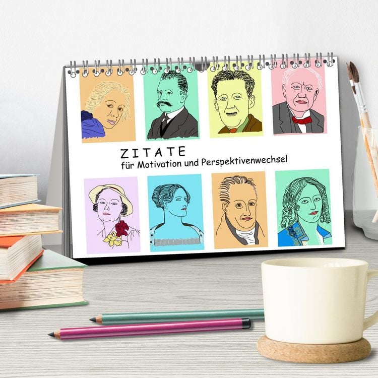 Produktbild: Zitate f&uuml;r Motivation und Perspektivenwechsel (Tischkalender 2026 DIN A5 quer), CALVENDO Monatskalender