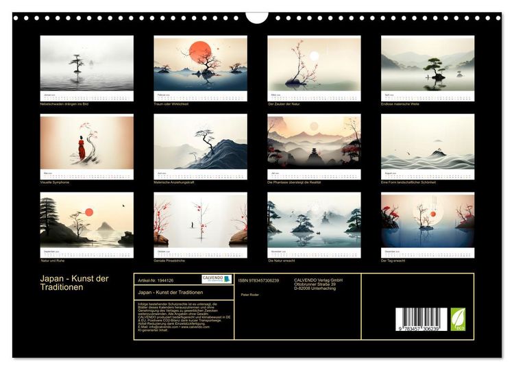 Produktbild: Japan - Kunst der Traditionen (Wandkalender 2026 DIN A3 quer), CALVENDO Monatskalender