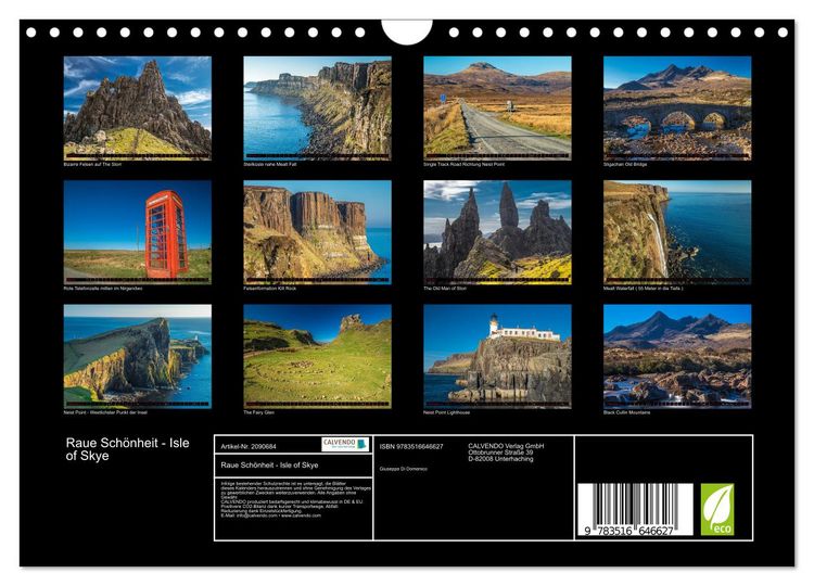 Produktbild: Raue Sch&ouml;nheit - Isle of Skye (Wandkalender 2026 DIN A4 quer), CALVENDO Monatskalender