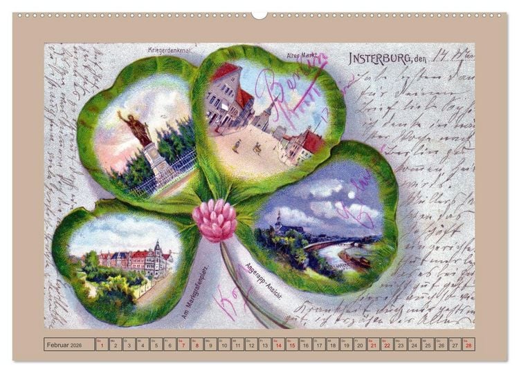 Produktbild: Gruss aus Insterburg - Historische Stadtansichten (Wandkalender 2026 DIN A2 quer), CALVENDO Monatskalender