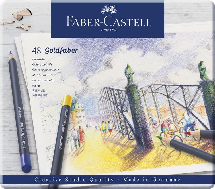 Produktbild: Faber-Castell Farbstifte Goldfaber, 48er Set Metalletui