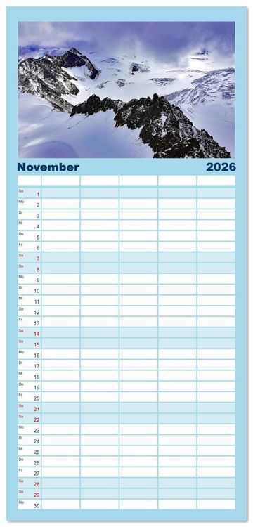 Produktbild: Familienplaner 2026 - Auf Hochtouren mit 5 Spalten (Wandkalender, 21 x 45 cm) CALVENDO