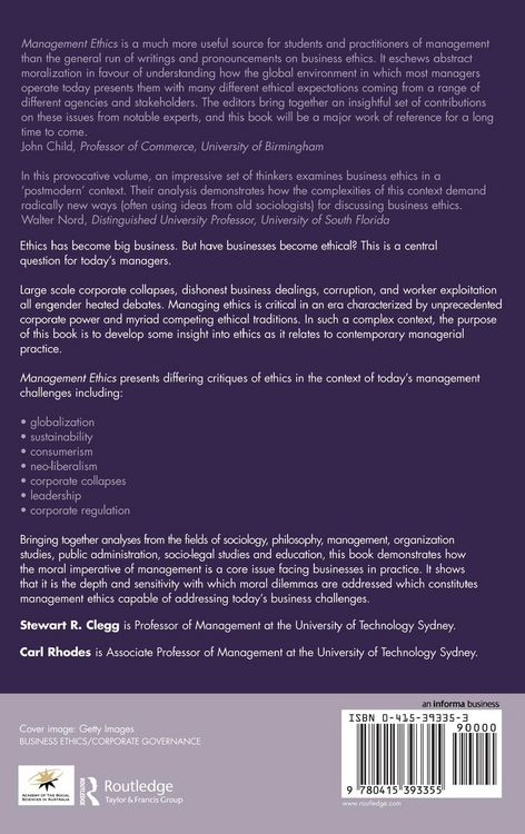 Produktbild: Management Ethics