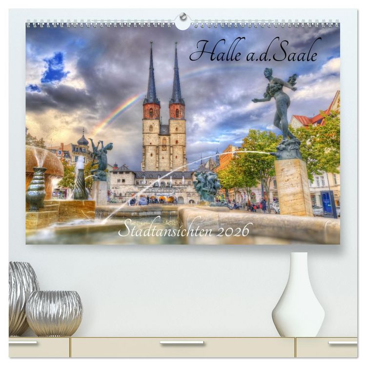 Produktbild: Halle an der Saale - Stadtansichten (hochwertiger Premium Wandkalender 2026 DIN A2 quer), Kunstdruck in Hochglanz