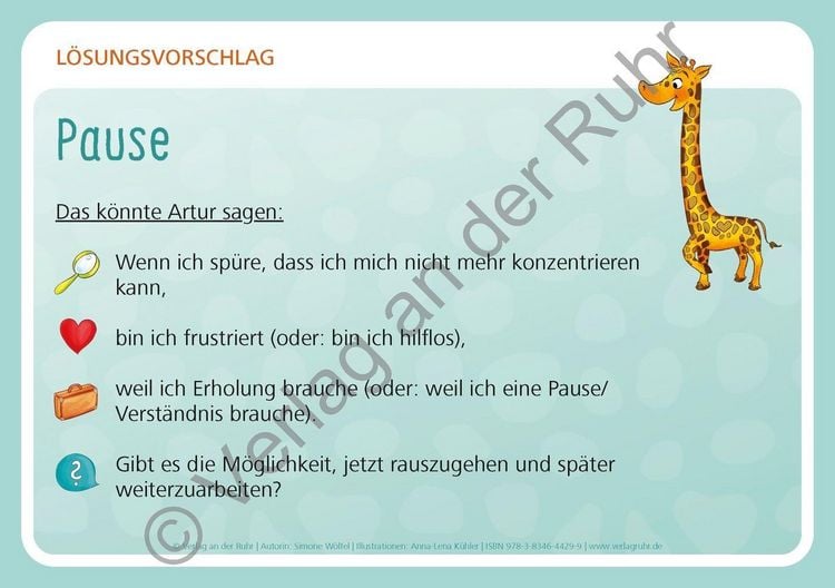 Produktbild: Unsere Giraffen-Kartei &ndash; Kinder &uuml;ben selbstst&auml;ndig gewaltfreie Kommunikation mit der Giraffensprache
