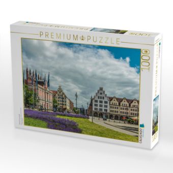 Produktbild: CALVENDO Puzzle Rostock Innenstadt | 1000 Teile Lege-Gr&ouml;&szlig;e 64x48cm Foto-Puzzle f&uuml;r gl&uuml;ckliche Stunden