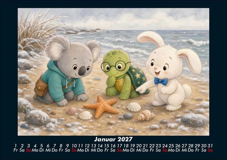Produktbild: Seesterne und Muscheln 2027 Fotokalender DIN A5