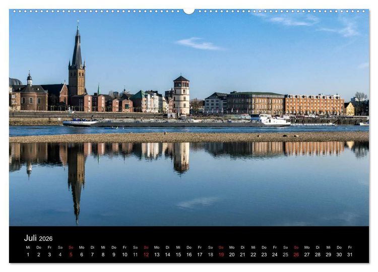 Produktbild: D&uuml;sseldorf - Rheinansichten (hochwertiger Premium Wandkalender 2026 DIN A2 quer), Kunstdruck in Hochglanz