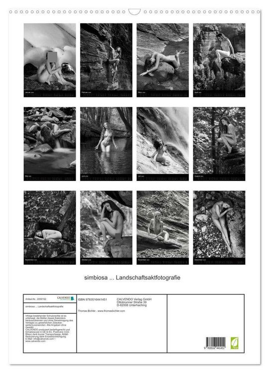 Produktbild: simbiosa ... Landschaftsaktfotografie (Wandkalender 2026 DIN A2 hoch), CALVENDO Monatskalender