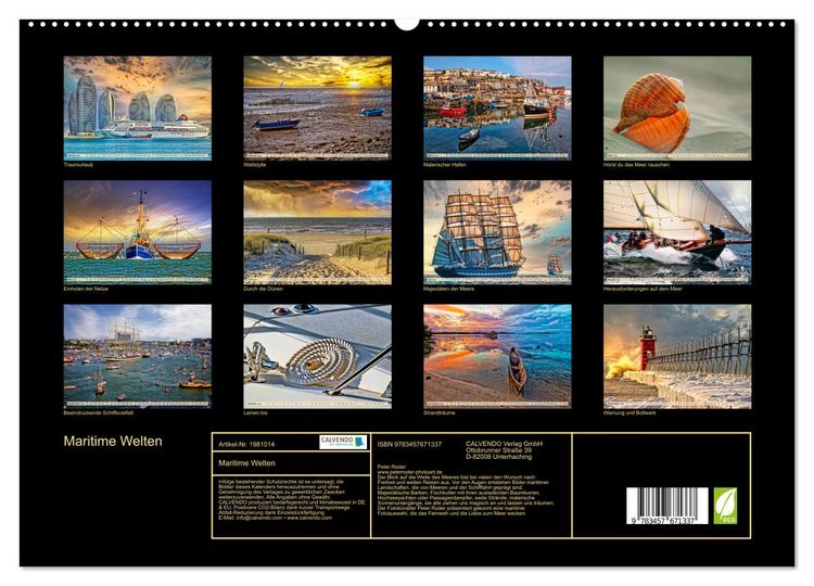 Produktbild: Maritime Welten (hochwertiger Premium Wandkalender 2026 DIN A2 quer), Kunstdruck in Hochglanz