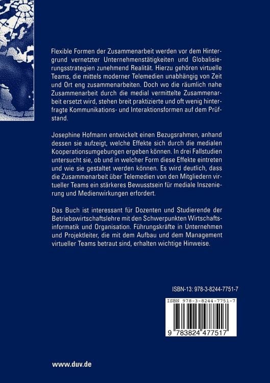 Produktbild: Mediale Inszenierung virtueller Teamarbeit