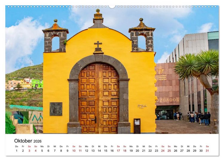 Produktbild: Teneriffas sch&ouml;nste St&auml;dte - La Laguna und La Orotava (Wandkalender 2026 DIN A2 quer), CALVENDO Monatskalender