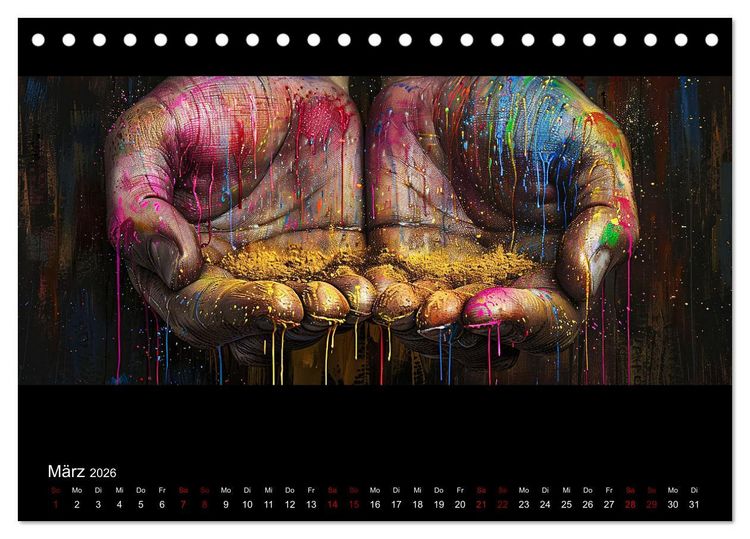 Produktbild: Abstrakte Augenblicke (Tischkalender 2026 DIN A5 quer), CALVENDO Monatskalender